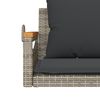 vidaXL Παγκάκι Κουνιστό Γκρι 109x62x40εκ. Συνθετικό Ρατάν με Μαξιλάρια