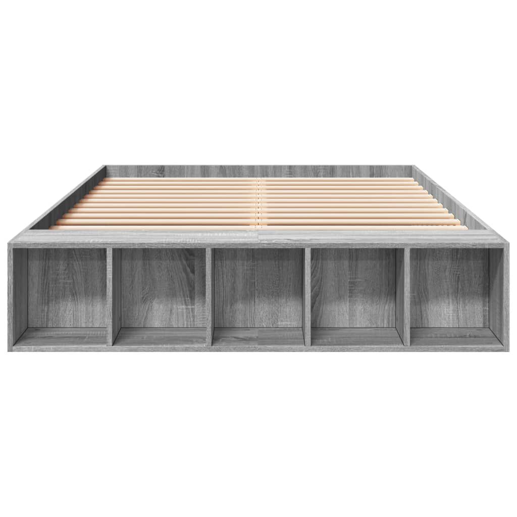 vidaXL Πλαίσιο Κρεβατιού Γκρι Sonoma 120 x 190 εκ. Επεξεργασμένο Ξύλο