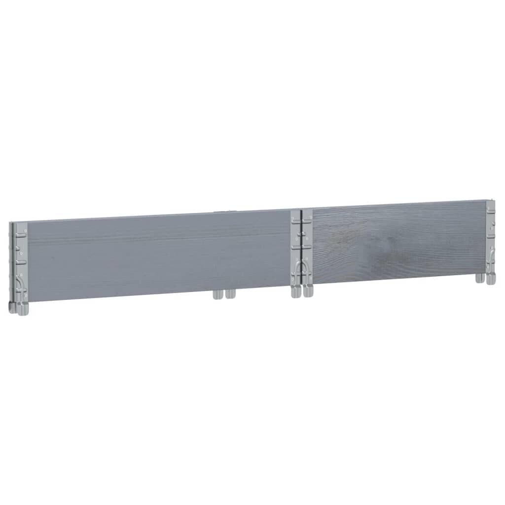 vidaXL Ζαρντινιέρα Κήπου Γκρι 80x60 εκ. από Μασίφ Ξύλο Πεύκου