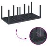vidaXL Σέτ φαγητού για κήπο 7 pcs Ανθρακί Rattan Polt