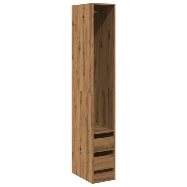 vidaXL Ντουλάπα Αρτισιανή Δρυς 30x50x200εκ από Επεξεργασμένο Ξύλο