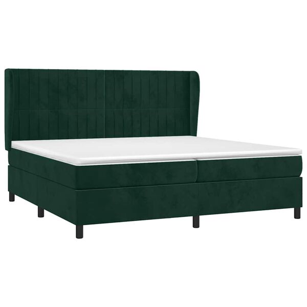 vidaXL &Kappa;&rho;&epsilon;&beta;ά&tau;&iota; Boxspring &mu;&epsilon; &Sigma;&tau;&rho;ώ&mu;&alpha; &Sigma;&kappa;&omicron;ύ&rho;&omicron; &Pi;&rho;ά&sigma;&iota;&nu;&omicron; 200x200&epsilon;&kappa;. &Beta;&epsilon;&lambda;&omicron;ύ&delta;&iota;&nu;&omicron;