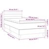 vidaXL Κρεβάτι Boxspring με Στρώμα Σκούρο Μπλε 90x190 εκ. Βελούδινο