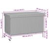 vidaXL Κουτί Αποθήκευσης Κήπου με Ρόδες 110x55x73 εκ. Συνθετικό Ρατάν