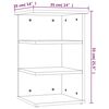 vidaXL Βοηθητικό Ντουλάπι Καφέ Δρυς 35x35x55 εκ. Επεξεργασμένο Ξύλο