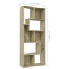 vidaXL Βιβλιοθήκη Χρώμα Sonoma Δρυς 67x24x161 εκ. από Επεξ. Ξύλο