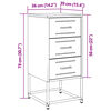 vidaXL Κομοδίνο Μαύρο 36x39x78 εκ. από Χάλυβα