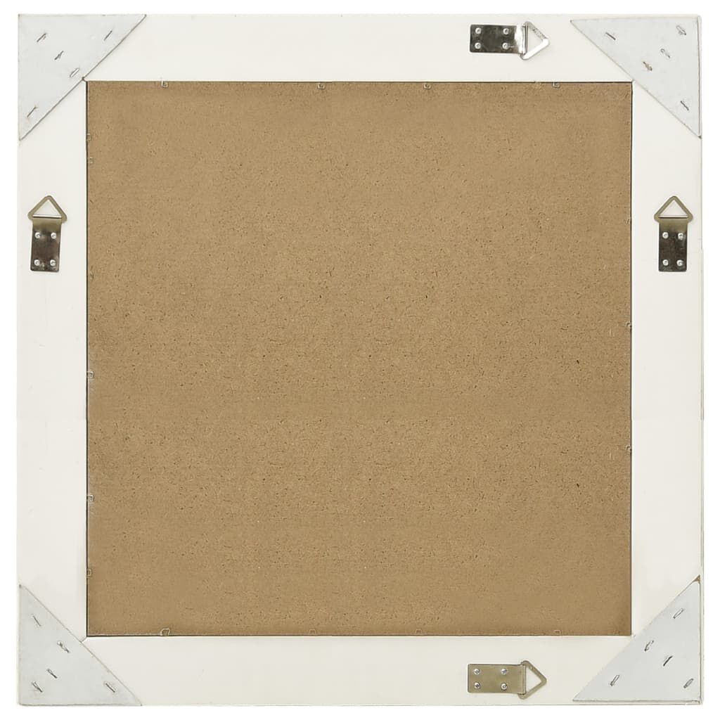 vidaXL Καθρέφτης Τοίχου με Μπαρόκ Στιλ Λευκός 60 x 60 εκ.