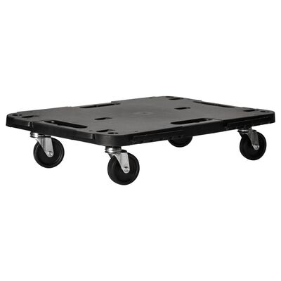 vidaXL Τρόλεϊ Μεταφοράς 5 Τεμ. Μαύρα 58 x 38 x 12 εκ. Πολυπροπυλένιο