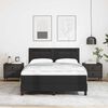 vidaXL Κρεβάτι με Στρώμα με στρώμα Μαύρο 140 x 200 cm Τεχνητό δέρμα