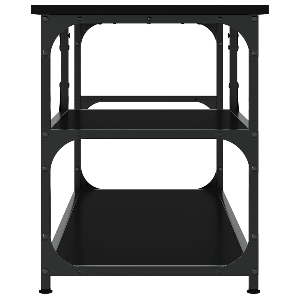 vidaXL Έπιπλο Τηλεόρασης Μαύρο 103x38x46,5 εκ. Επεξεργ. Ξύλο & Ατσάλι
