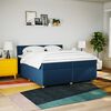 vidaXL &Kappa;&rho;&epsilon;&beta;ά&tau;&iota; Boxspring &mu;&epsilon; &Sigma;&tau;&rho;ώ&mu;&alpha; &Mu;&pi;&lambda;&epsilon; 200x200 &epsilon;&kappa;. &Upsilon;&phi;&alpha;&sigma;&mu;ά&tau;&iota;&nu;&omicron;