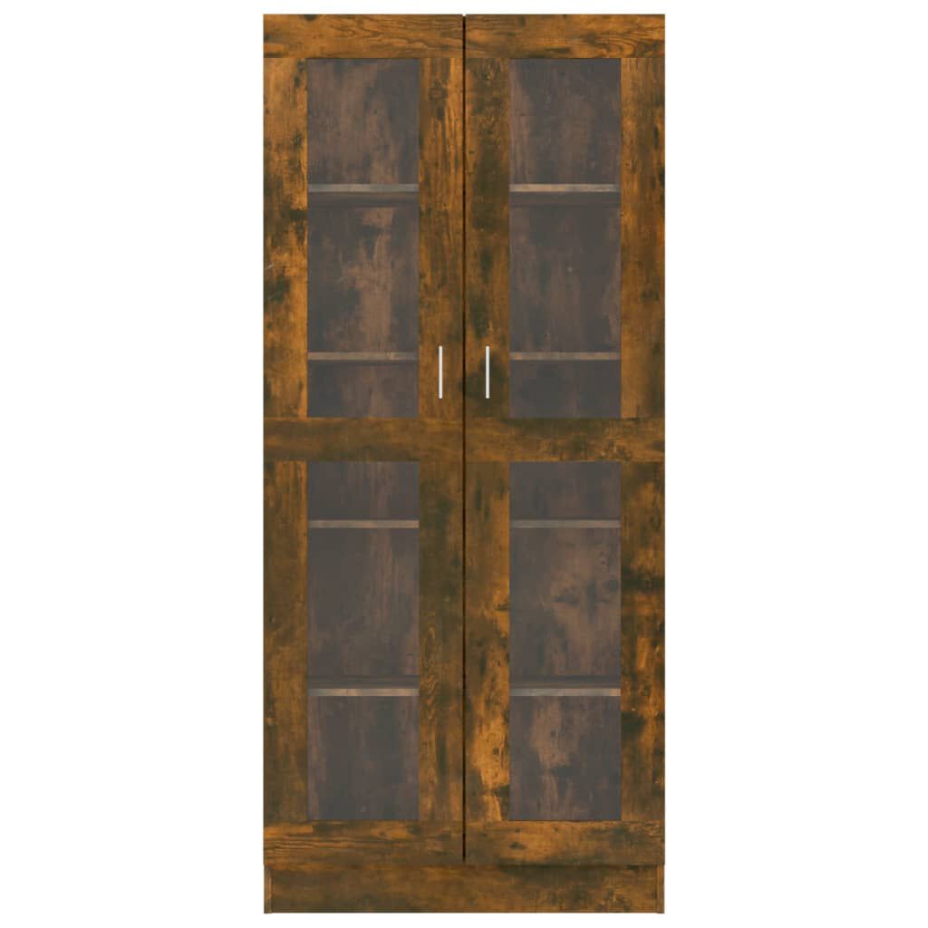 vidaXL Βιτρίνα Καπνιστή Δρυς 82,5x30,5x185,5 εκ. Επεξεργασμένο Ξύλο