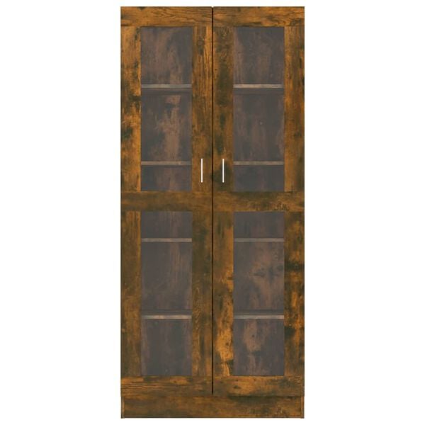 vidaXL Βιτρίνα Καπνιστή Δρυς 82,5x30,5x185,5 εκ. Επεξεργασμένο Ξύλο