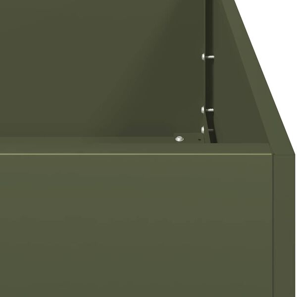 vidaXL Ζαρντινιέρα Λαδί 200x80x40 εκ. από Χάλυβα