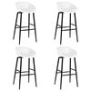 vidaXL Σετ Επίπλων Μπαρ 5 Τεμαχίων Μαύρο / Λευκό