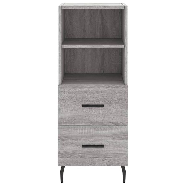 vidaXL Μπουφές Sonoma Γκρι 34,5 x 34 x 180 εκ. από Επεξεργασμένο Ξύλο
