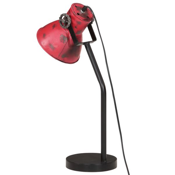 vidaXL Φωτιστικό Γραφείου 25 W Αντικέ Κόκκινο 17x17x60 εκ. Ε27