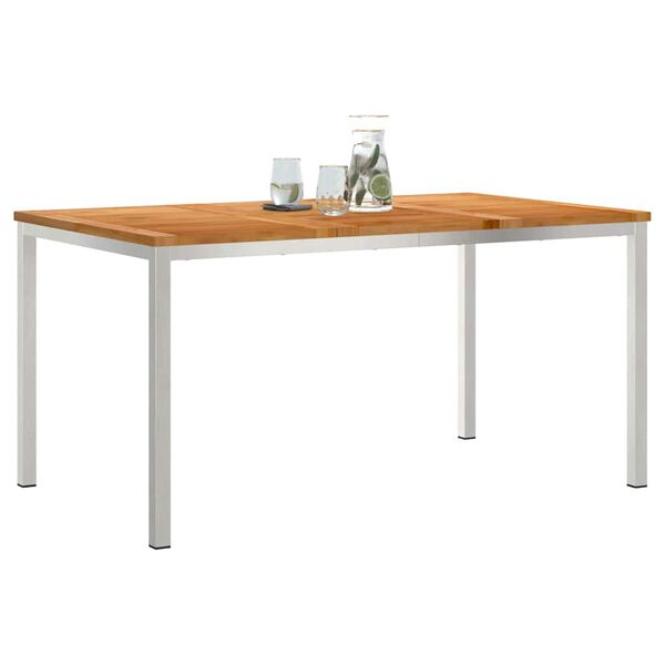 vidaXL ΤραπέζιΔείπνουΕξωτερικούΧώρου Καφέ 200x90x75εκ Στερεό ξύλο τικ