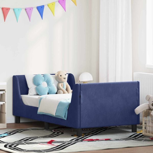 vidaXL Κρεβάτι Παιδικής Κρεβατοκάμαρας με Κεφαλάκι Μπλε Αστυνομίας