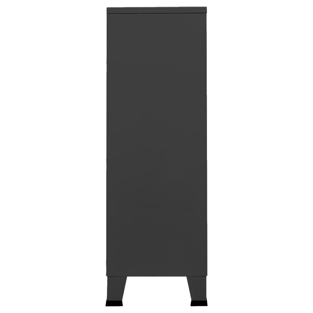 vidaXL Ντουλάπα Βιομηχανική Ανθρακί 67 x 35 x 107 εκ. Ατσάλινη