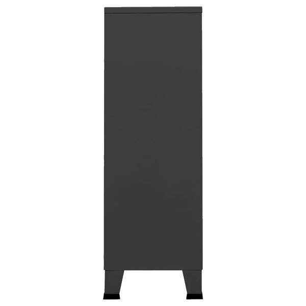 vidaXL Ντουλάπα Βιομηχανική Ανθρακί 67 x 35 x 107 εκ. Ατσάλινη
