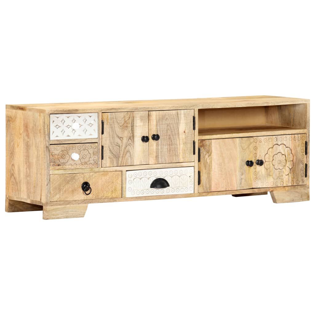 vidaXL Έπιπλο Τηλεόρασης 120 x 30 x 40 εκ. από Μασίφ Ξύλο Μάνγκο