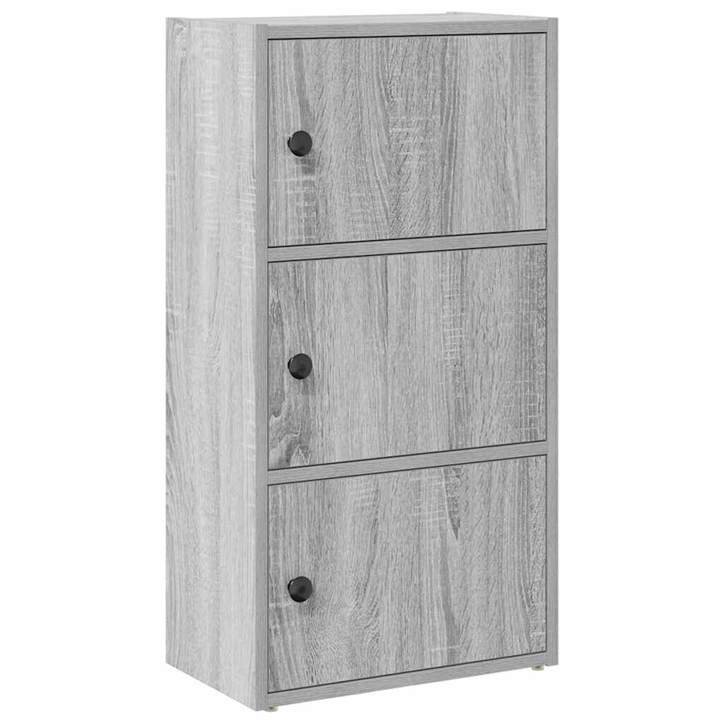 vidaXL Βιβλιοθήκη Γκρι Sonoma 40x24x77 εκ. από Επεξεργασμένο Ξύλο