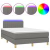 vidaXL &Kappa;&rho;&epsilon;&beta;ά&tau;&iota; Boxspring &mu;&epsilon; &Sigma;&tau;&rho;ώ&mu;&alpha; & LED &Sigma;&kappa;.&Gamma;&kappa;&rho;&iota; 120x190&epsilon;&kappa;. &Upsilon;&phi;&alpha;&sigma;&mu;ά&tau;&iota;&nu;&omicron;