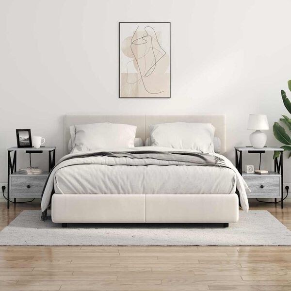 vidaXL &Kappa;&omicron;&mu;&omicron;&delta;ί&nu;&omicron; &mu;&epsilon; &sigma;&upsilon;&rho;&tau;ά&rho;&iota; 2 pcs &Gamma;&kappa;&rho;ί&zeta;&omicron; &Sigma;&omicron;&nu;&omicron;&mu;&alpha; 41,5 x 40,5 x 55 &epsilon;&kappa;.