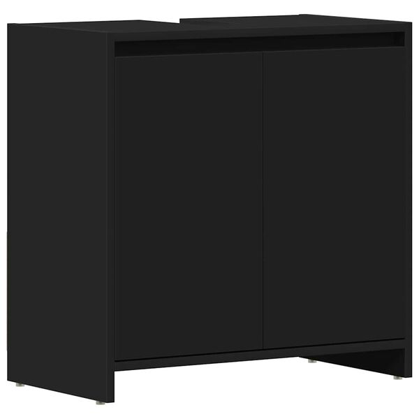 vidaXL Ντουλάπι Νιπτήρα Μαύρο 60 x 33 x 61 εκ. από Επεξ. Ξύλο