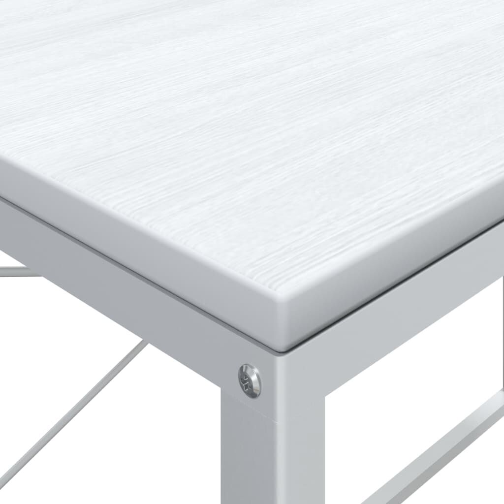 vidaXL Γραφείο Υπολογιστή Λευκό 110 x 60 x 70 εκ. από Επεξ. Ξύλο