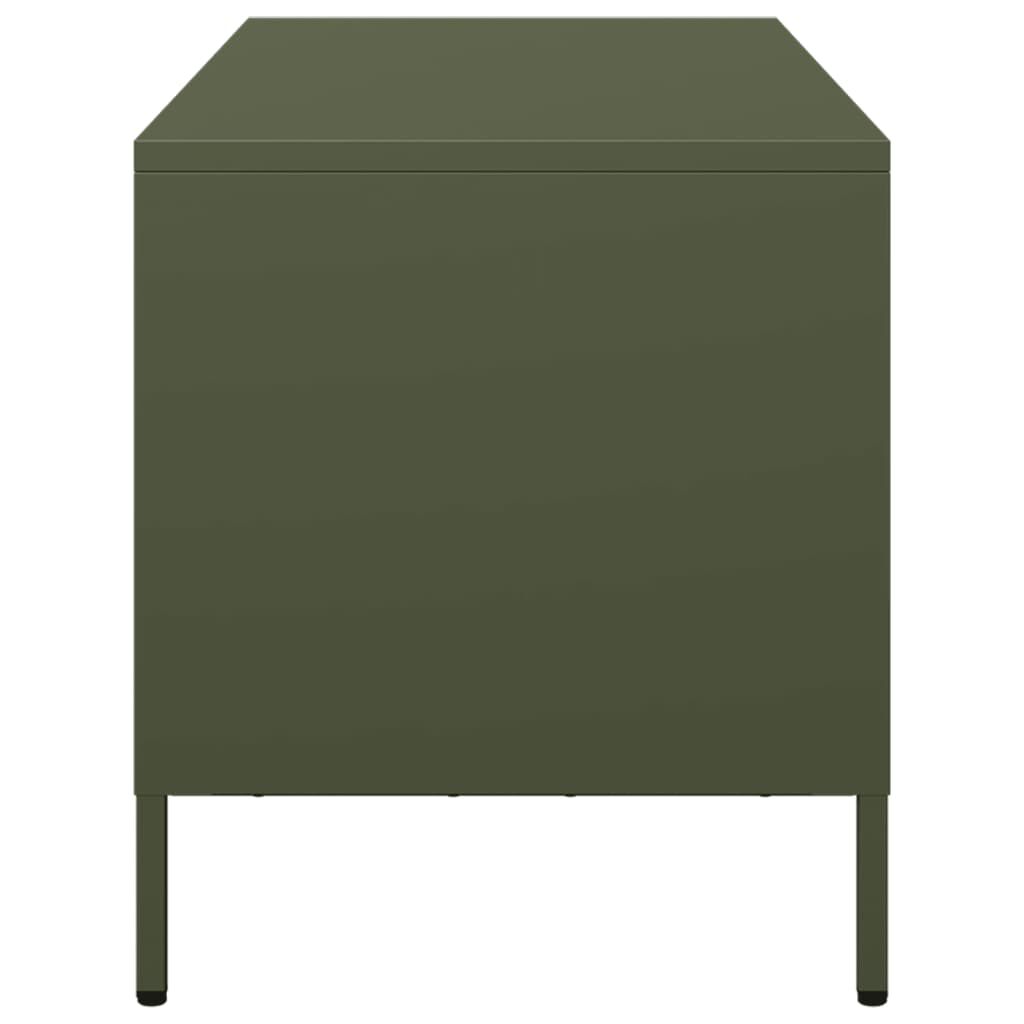vidaXL Έπιπλο Τηλεόρασης Λαδί 68 x 39 x 43,5 εκ. Χάλυβας Ψυχρής Έλασης