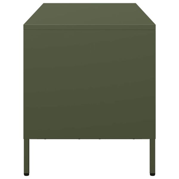 vidaXL Έπιπλο Τηλεόρασης Λαδί 68 x 39 x 43,5 εκ. Χάλυβας Ψυχρής Έλασης
