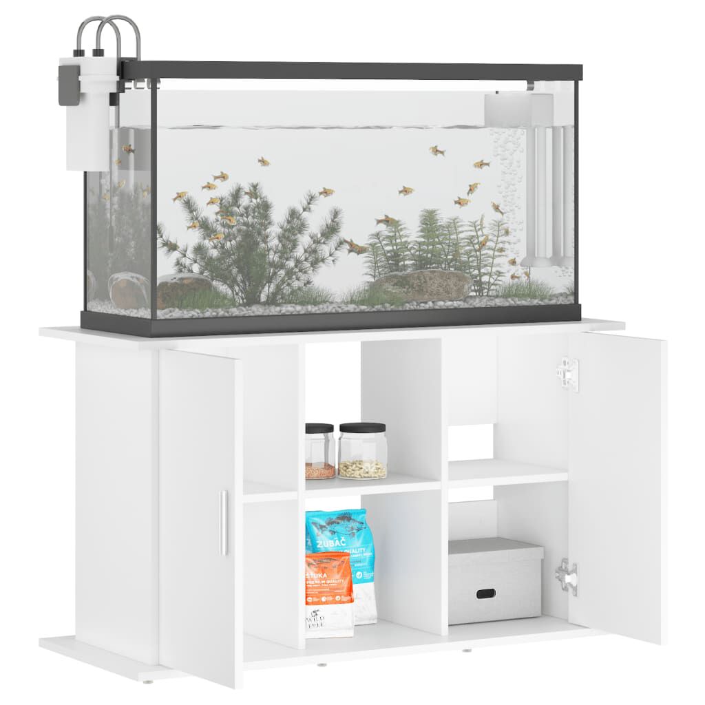 vidaXL Βάση Ενυδρείου Λευκή 101 x 41 x 58 εκ. από Επεξεργασμένο Ξύλο
