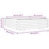 vidaXL Ζαρντινιέρα Λευκή 90x90x26,5 εκ. από Μασίφ Ξύλο Πεύκου