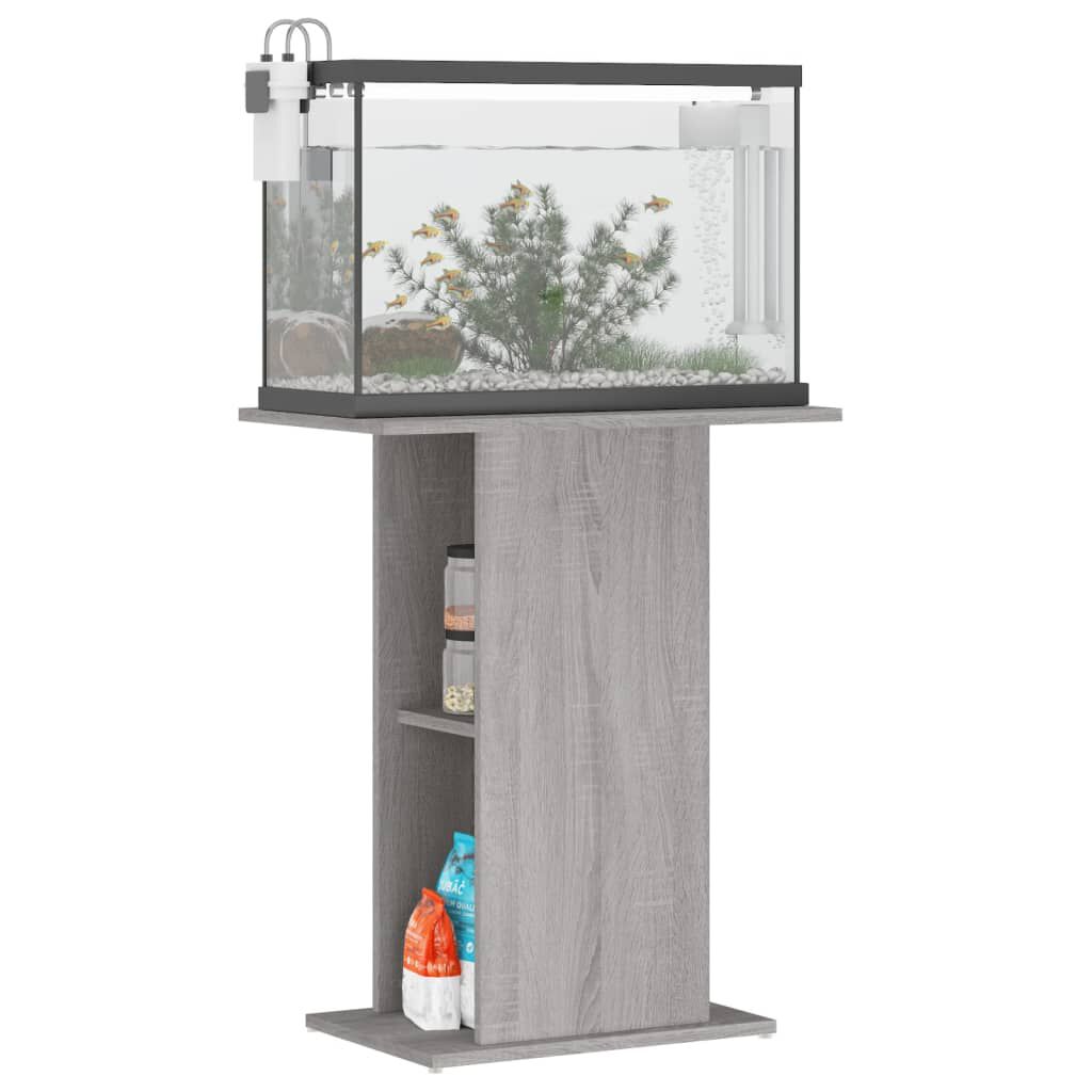 vidaXL Βάση Ενυδρείου Γκρι Sonoma 60,5x36x72,5 εκ. Επεξεργασμένο Ξύλο