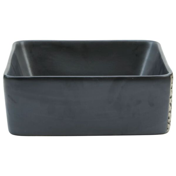 vidaXL Νιπτήρας Ορθογώνιος Μαύρος 46 x 35,5 x 13 εκ. Κεραμικός