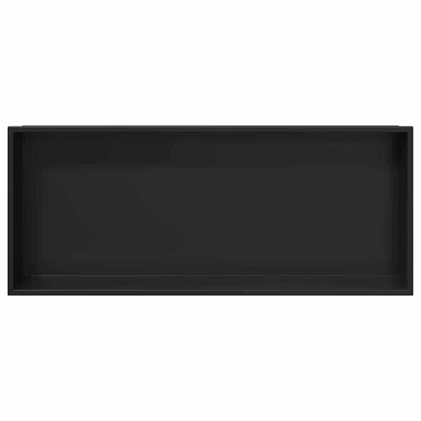 vidaXL Νίτσα Μπάνιου Μαύρο 75 x 30 x 9.5 εκ. Ανοξείδωτο ατσάλι
