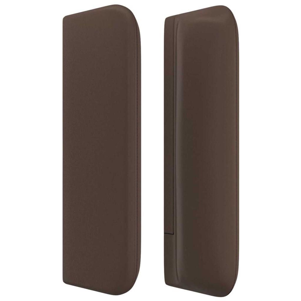 vidaXL Κεφαλάρι με Πτερύγια Καφέ 147x16x78/88 εκ. Συνθετικό Δέρμα