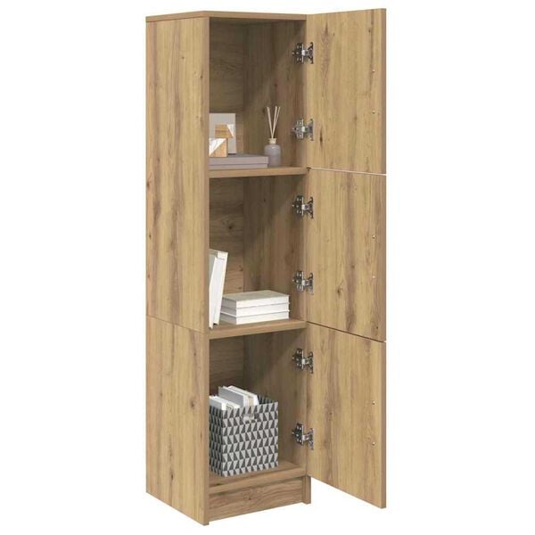 vidaXL Ψηλή Ντουλάπα artisan δρυς 31,5 x 32 x 124 εκ
