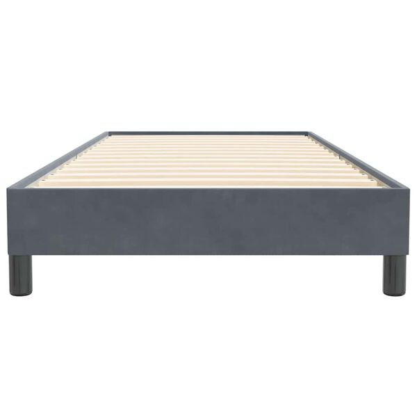 vidaXL Box Spring Κρεβάτι χωρίς στρώμα Σκούρο γκρι 100x220 εκ.