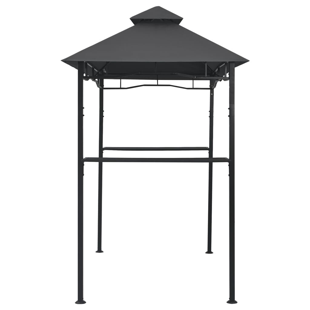 vidaXL Κιόσκι Ψησταριάς Ανθρακί 240 x 150 x 255 εκ. Ατσάλινο