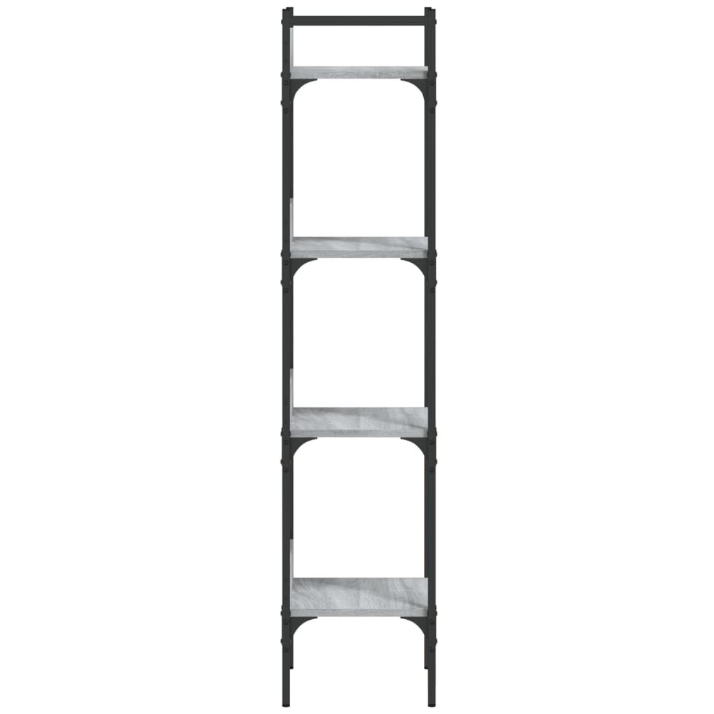 vidaXL Βιβλιοθήκη 4 Επιπέδων Γκρι Sonoma 35x30x138,5 εκ. Επεξεργ. Ξύλο
