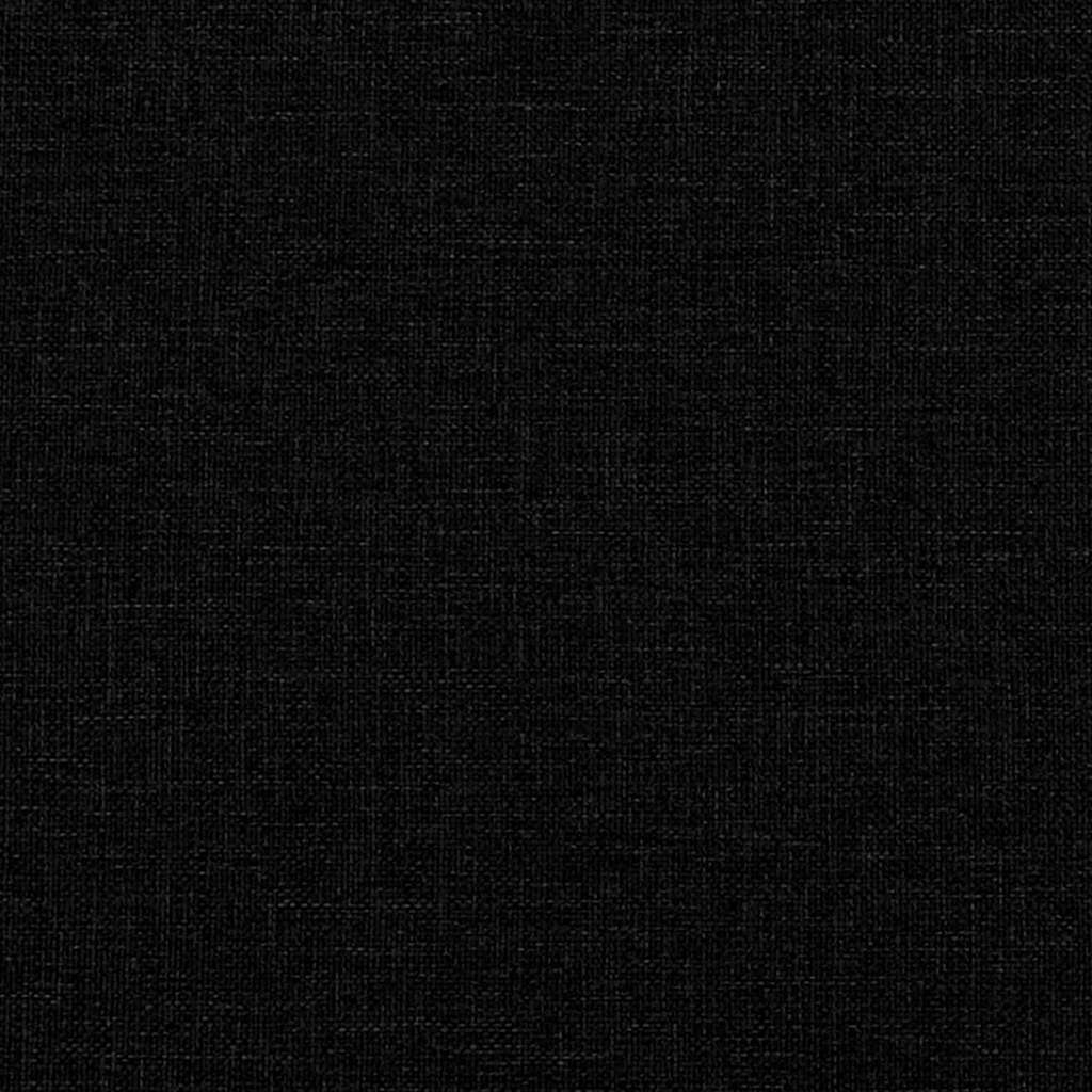 vidaXL Οθωμανικό κρεβάτι με στρώμα & LEDs Μαύρο 100x200 cm Ύφασμα