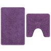 vidaXL Πατάκι μπάνιου 2 pcs Μοβ 50 x 50 cm Πολυπροπυλένιο