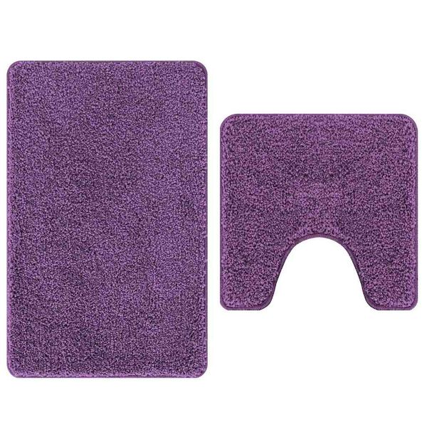 vidaXL Πατάκι μπάνιου 2 pcs Μοβ 50 x 50 cm Πολυπροπυλένιο