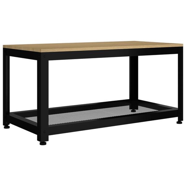 vidaXL Τραπεζάκι Σαλονιού Αν. Καφέ/Μαύρο 90x45x45 εκ. από MDF/Σίδερο