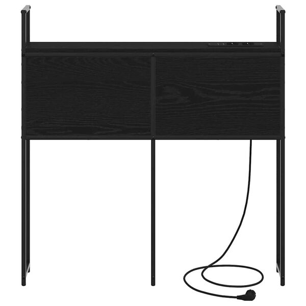 vidaXL Κεφαλάρι Αποθήκης Μαύρη δρυς 75 cm Επεξεργασμένο ξύλο