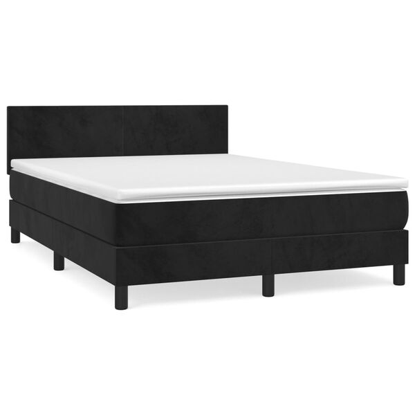 vidaXL &Kappa;&rho;&epsilon;&beta;ά&tau;&iota; Boxspring &mu;&epsilon; &Sigma;&tau;&rho;ώ&mu;&alpha; &Mu;&alpha;ύ&rho;&omicron; 140x190 &epsilon;&kappa;. &Beta;&epsilon;&lambda;&omicron;ύ&delta;&iota;&nu;&omicron;